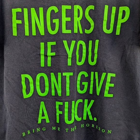 HTF Bring Me the Horizon Middle Finger Shirt - Picture 4 of 9